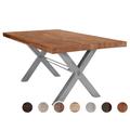 SIT Tops & Tables Esstisch Massivholz Edgy Natur geölt / 200x100 cm / Eisen antikschwarz