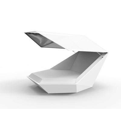 Vondom »FAZ« Outdoor Daybed inkl. Sonnenblende Lackiert Hochglanz / Anthracite mit Bezug Silvertex Anthracite 9002 / Steel 5382 Image
