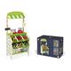 Janod - Green Market Wooden Grocery for Children - 32 Accessories Included - Shopping Pretent Play Toy - For children from the Age of 3, J06574, Green and White