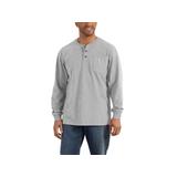 Carhartt Men's Loose Fit Heavyweight Long Sleeve Pocket Henley, Heather Gray SKU - 749622