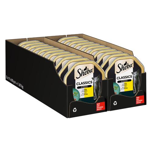 44x85g Classics in Pastete Kalb & Huhn Sheba Katzenfutter nass