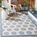 Blue/White 108 x 0.2 in Indoor Area Rug - Darby Home Co Burnell Geometric Blue/Cream Area Rug Polypropylene | 108 W x 0.2 D in | Wayfair