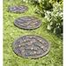 Plow & Hearth Dragonflies Stepping Stone, Rubber in Gray | 0.5 H x 11.75 W x 11.75 D in | Wayfair 54474 DRA
