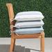 Single-piped Outdoor Chair Cushion - Rain Resort Stripe Air Blue, 19"W x 18"D - Frontgate