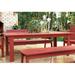 August Grove® Amance Garden Dining Table Wood in Red | 29.25 H x 85 W x 42 D in | Outdoor Dining | Wayfair ATGR3331 27993395