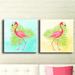 Bay Isle Home™ 'Flamingo I/I' - 2 Piece Wrapped Canvas Graphic Art Print Set Canvas | 12 H x 12 W x 1.5 D in | Wayfair