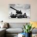 East Urban Home '1940s Army Track Laying Vehicle Caterpillar Tractor Hauling Heavy World War II Artillery Cannon' Photographic Print on Wrapped Canvas Canvas | Wayfair