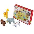 Theo Klein 77 - Funny Puzzles With 4 Animals Magnetic Animals, Age 1+, With One Elephant, Giraffe, Horse And Cow,Toy