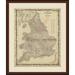 Charlton Home® 'Johnson's Map of England & Wales' Framed Graphic Art Print Paper in White | 32 H x 28 W x 2 D in | Wayfair