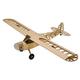 DW Hobby 2021 Upgrade version Balsa Wood Electric Airplane 1.2M J3 Laser-Cutting Remote Control Aeroplane Kits to Build RC Unassembled Model Aircraft for Fun