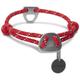 Ruffwear Seil-Halsband für Hunde, Mittelgroße Hunderassen, Größenverstellbar, Reflektorstreifen, Größe: M (36-51 cm), Rot (Red Currant), Knot-a-Collar, 25602-6151420