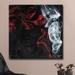 Wrought Studio™ 'Glitzy Mist VI' Graphic Art on Wrapped Canvas by Tristan Scott Canvas in Black/Red | 12 H x 12 W x 1.5 D in | Wayfair