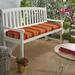 Darby Home Co Stripe Outdoor Sunbrella Bench Cushion in Orange/Red/Black | 2 H x 45 W x 19 D in | Wayfair 628774EBD33E4D94AD58522FE8B57C11