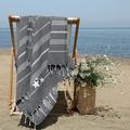 Highland Dunes Prado Glittery Starfish Pestemal 100% Turkish Cotton Beach Towel Turkish Cotton in Black | Wayfair F079B7DE5E7C4A578A2D2F969133FE23