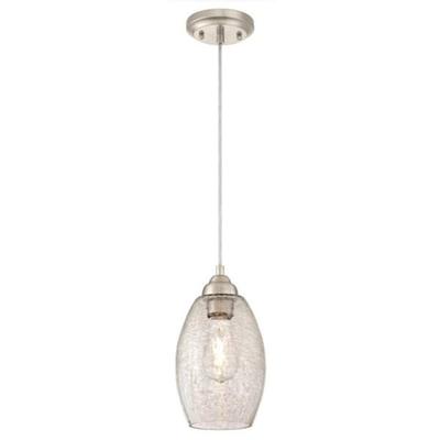 Westinghouse 61057 - 1 Light Brushed Nickel Clear ...