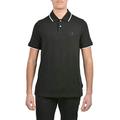 Armani Exchange Men's Double Stripe Polo Shirt, Black (Black 1200), XX-Large
