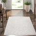 Gray/White 60 x 0.13 in Area Rug - Brayden Studio® Winnett Geometric Hand-Knotted Cowhide Gray/Ivory Area Rug /Wool | 60 W x 0.13 D in | Wayfair