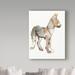 Trademark Fine Art Mark Adlington Waggle Arabian Wolf Pup - Wrapped Canvas Print Metal in Brown/Gray/Green | 32 H x 24 W x 2 D in | Wayfair