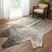 Gray 46 x 0.25 in Area Rug - Ivy Bronx Mayberry Animal Print/Ivory Area Rug Faux Fur/Cowhide | 46 W x 0.25 D in | Wayfair