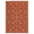 Orange 110 x 70 x 0.25 in Area Rug - Plow & Hearth Veranda Scroll Terra Cotta Indoor/Outdoor Area Rug | 110 H x 70 W x 0.25 D in | Wayfair 53C7K TC