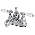 Kingston Brass Bel Air Centerset Bathroom Faucet w/ Drain Assembly, Ceramic in Gray | 2.63 H in | Wayfair KS7001BPL
