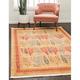 Blue/Brown 85 x 0.5 in Area Rug - Langley Street® Jaeden Orange/Red/Blue Area Rug Polypropylene | 85 W x 0.5 D in | Wayfair