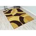 Black 45 x 0.5 in Area Rug - Ivy Bronx Mccampbell Abstract Brown/Cream Area Rug Polypropylene | 45 W x 0.5 D in | Wayfair