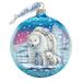 The Holiday Aisle® Polar Family Ball Ornament Holiday Splendor Collection Glass in Blue | 3.5 H x 3 W x 3 D in | Wayfair