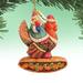 The Holiday Aisle® Fifield Santa on Turkey Figurine Ornament Figurine Derevo Collection Plastic in Orange | 4 H x 3 W x 2.5 D in | Wayfair