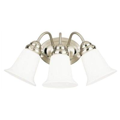 Westinghouse 66497 - 3 Light Brushed Nickel White Opal Glass Shades Wall Light Fixture (3 Light Trinity Wall, Brushed Nickel Finish)
