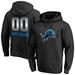 Men's NFL Pro Line by Fanatics Branded Black Detroit Lions Personalized Midnight Mascot Pullover Hoodie