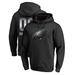 Men's NFL Pro Line by Fanatics Branded Black Philadelphia Eagles Personalized Midnight Mascot Pullover Hoodie