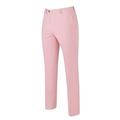 Savile Row Men's Pink Flat Front Slim Fit Chinos 32" 34"