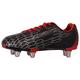 Optimum Junior Viper Razor Rugby Boots - Sturdy Material, Moulded Studs, Easy Fasten Lace-Up - Lightweight, Flexible, and Comfortable Fit - Black/Silver/Red - Size 1