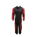 Kids/Children New Karting/Race Overall/Suits Polycoton Indoor & Outdoor (Black & Red, 170)