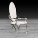 Everly Quinn Dining Chair Upholstered/Velvet in Gray/White | 54 H x 24 W x 26 D in | Wayfair 0B15638E21D240B5A38E9CEE9325022E