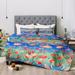 East Urban Home Ninola Design Summer Flamingo Birds Comforter Polyester/Polyfill/Microfiber in Blue | King | Wayfair