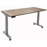 66"W x 30"D Electric Lift Sit-to-Stand Desk with Wheels