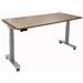 66"W x 30"D Electric Lift Sit-to-Stand Desk with Wheels