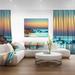 Design Art Sunset Over Sky Seascape by Designart - Photograph Print on Canvas Metal in Blue | 30 H x 40 W x 1 D in | Wayfair PT6816-40-30