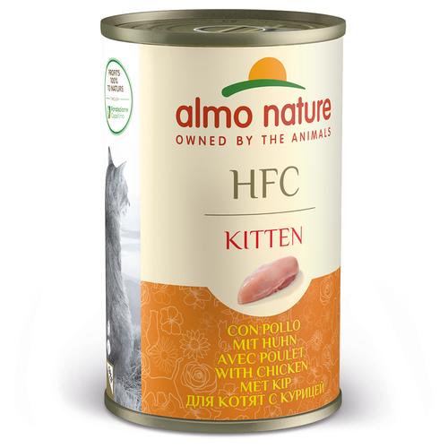 6x140g HFC Kitten mit Huhn Almo Nature Classic Katzenfutter nass