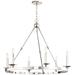 Allendale 35 3/4" Wide Polished Nickel 6-Light Chandelier