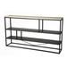 Kuhlmann 63" Wide Low Bookcase Wood/Metal in Black/Brown Laurel Foundry Modern Farmhouse® | 35.5 H x 63 W x 12 D in | Wayfair GRKS2921 40127812