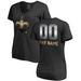 Women's NFL Pro Line by Fanatics Branded Black New Orleans Saints Personalized Midnight Mascot T-Shirt