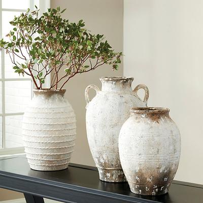 Emelia Vase Collection - Brown/White Small - Ballard Designs