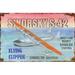 Winston Porter Sikorsky Flying Vintage Advertisement Plaque Wood in Blue/Brown/Orange | 15 H x 26 W x 1 D in | Wayfair