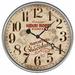 Williston Forge Mciver Personalized Wall Clock Wood in Brown | 23 H x 23 W x 2.5 D in | Wayfair F054178F7E294A09B723B8E1D99A0D06