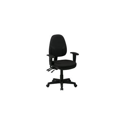 Office Star Ergonomic Ratchet Back Chair with Adjustable Arms - Black