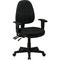 Office Star Ergonomic Ratchet Back Chair with Adjustable Arms - Black