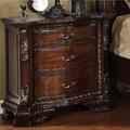 Astoria Grand Fontayne 3 - Drawer Solid Wood Nightstand in Dark Walnut Wood in Brown/Red | 29.88 H x 30.13 W x 18 D in | Wayfair